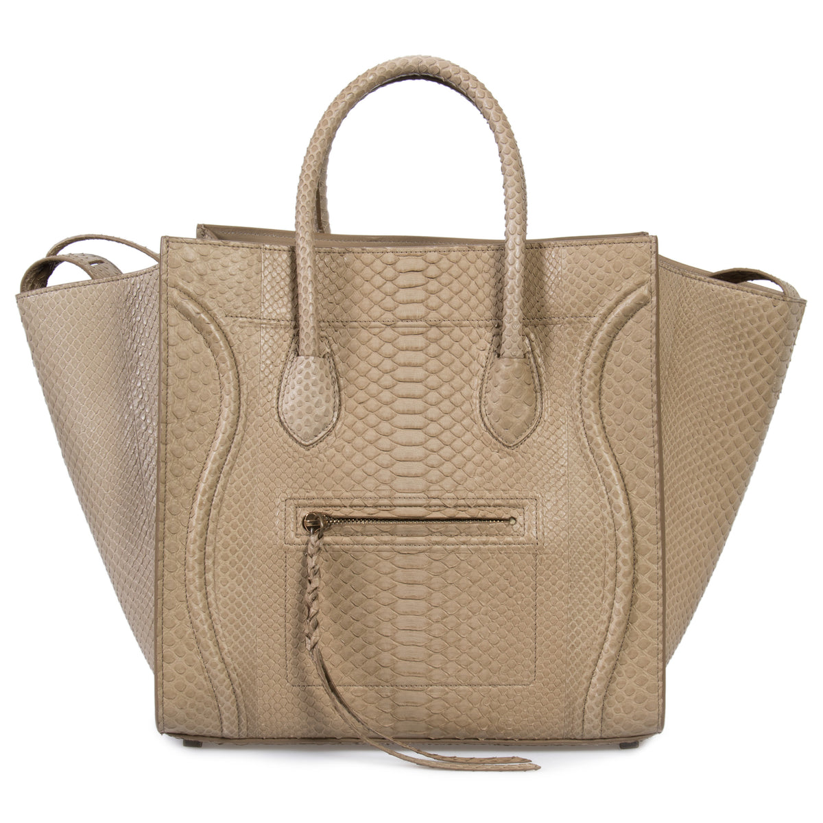 Celine Medium Phantom Luggage Canvas Handbag (SHG-34181) – LuxeDH