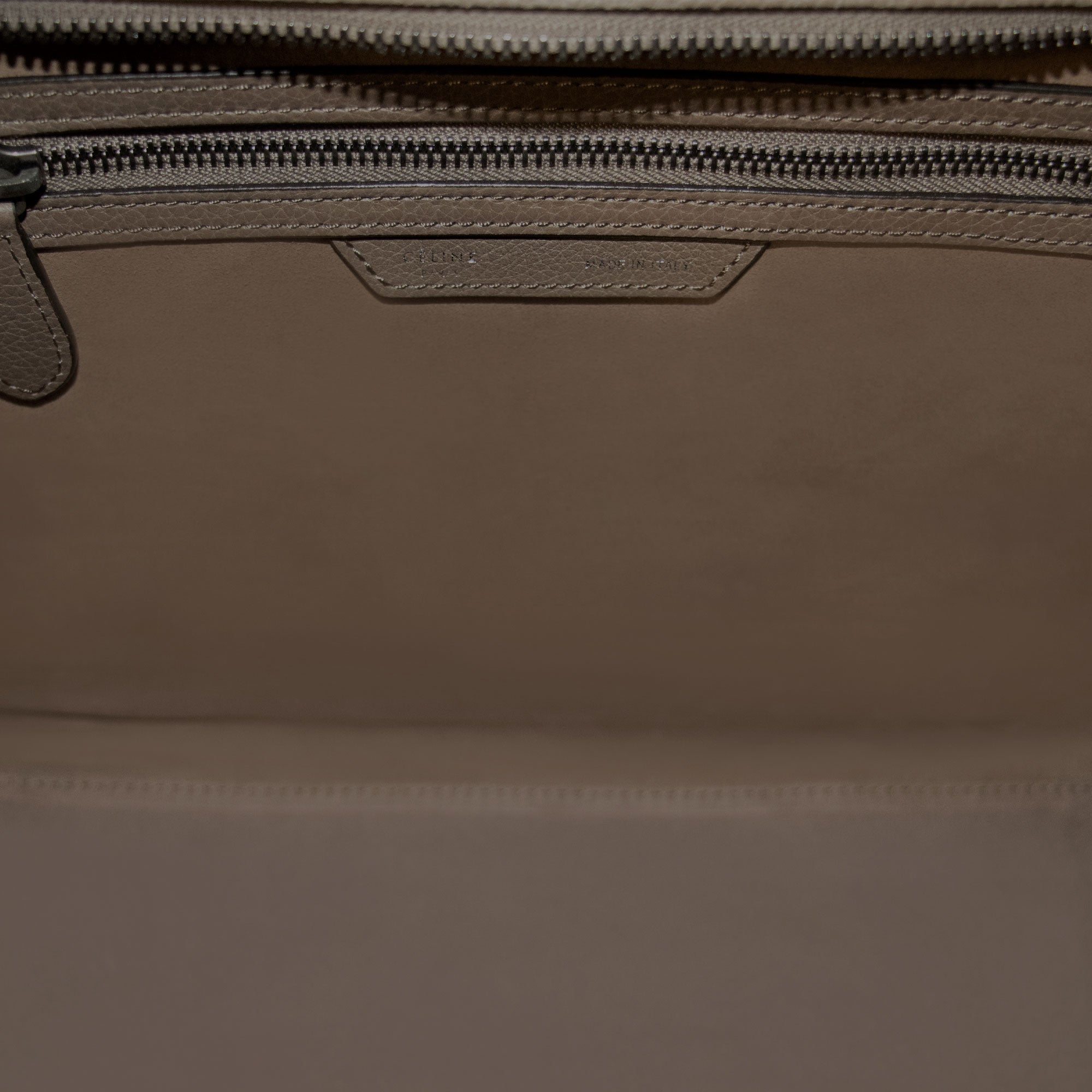 Celine Mini Luggage Bag in Tan Baby Drummed Calfskin Leather