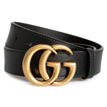 Gucci GG Double  Buckle Leather Belt