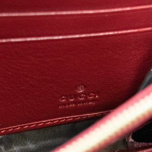 Gucci Rajah Red Zip Around Wallet