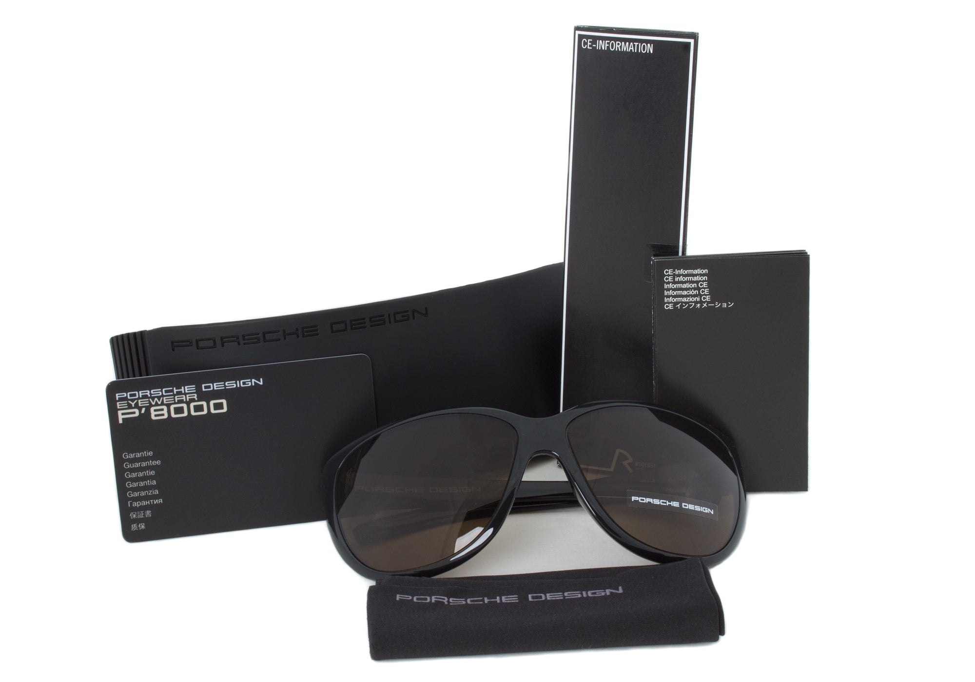 Porsche Design P8524 A Oval Sunglasses | Dark Brown Frame | Brown Lens