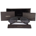 Tom Ford Ramone Men?s Aviator Sunglasses FT0149 54A 58 | Black Havana and Rhodium Frame | Dark Grey Lens