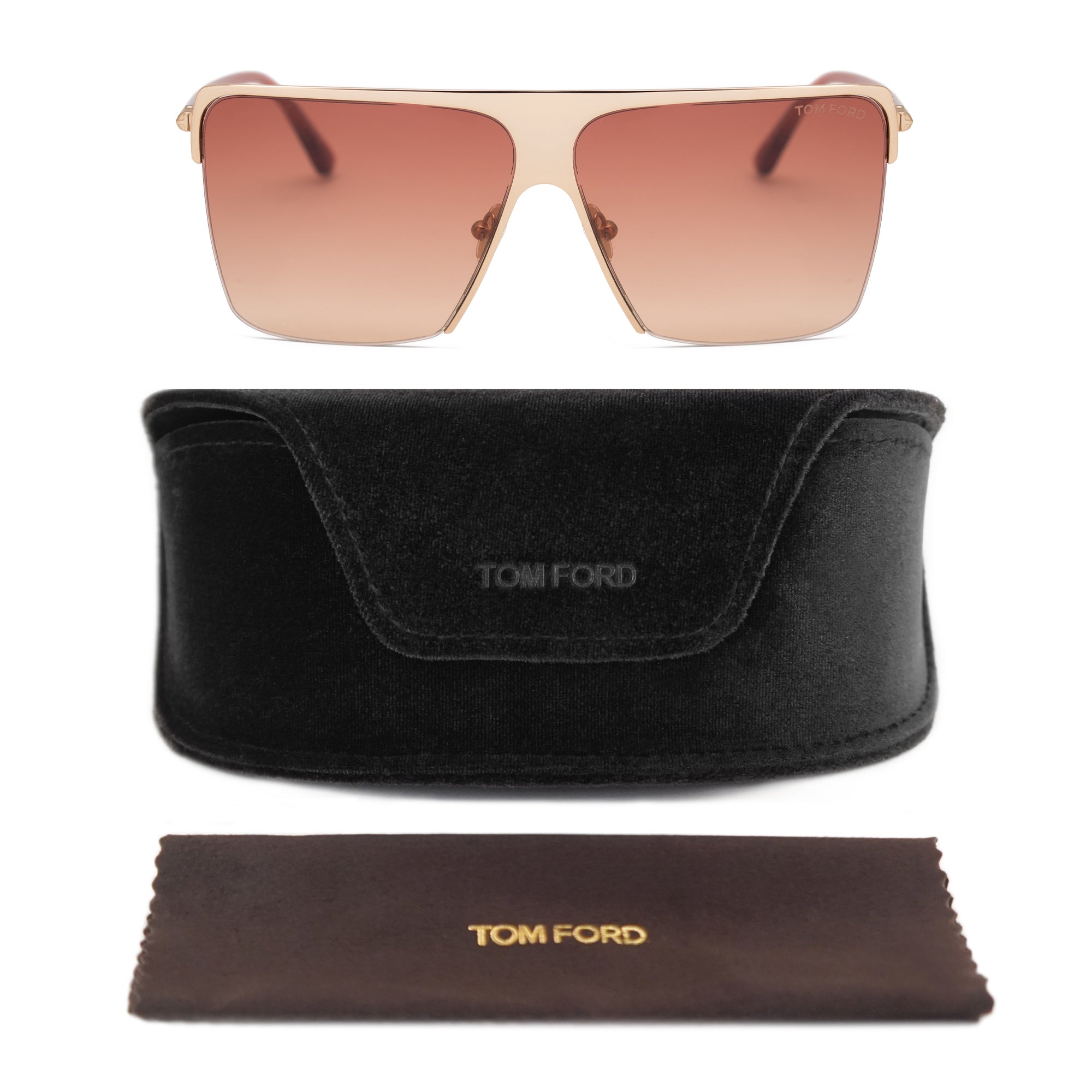 Tom Ford Square Sunglasses FT0840 28T 61