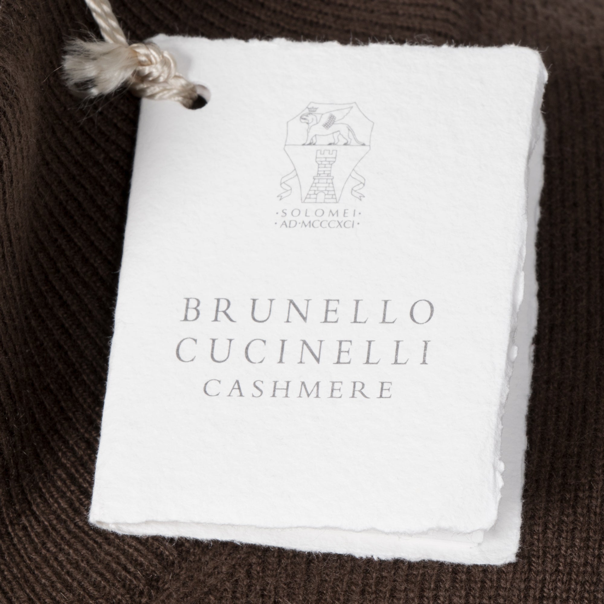 Brunello Cucinelli Lupetto Zip Cashmere Sweater in Brown