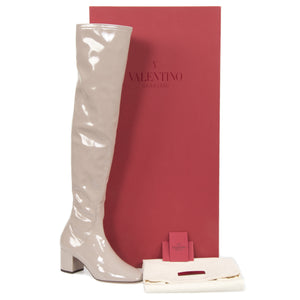 Valentino Patent Leather Over The Knee Boots | Poudre