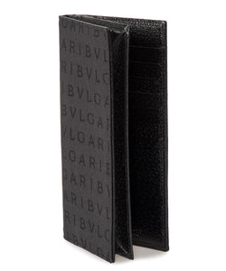 Bvlgari Black Fabric Flap Wallet