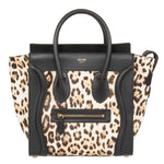 Céline Micro Luggage Tote Bag | Leopard and Black Print