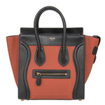 Céline Micro Luggage Leather Bag | Tri-Color Black w/ Gold Hardware
