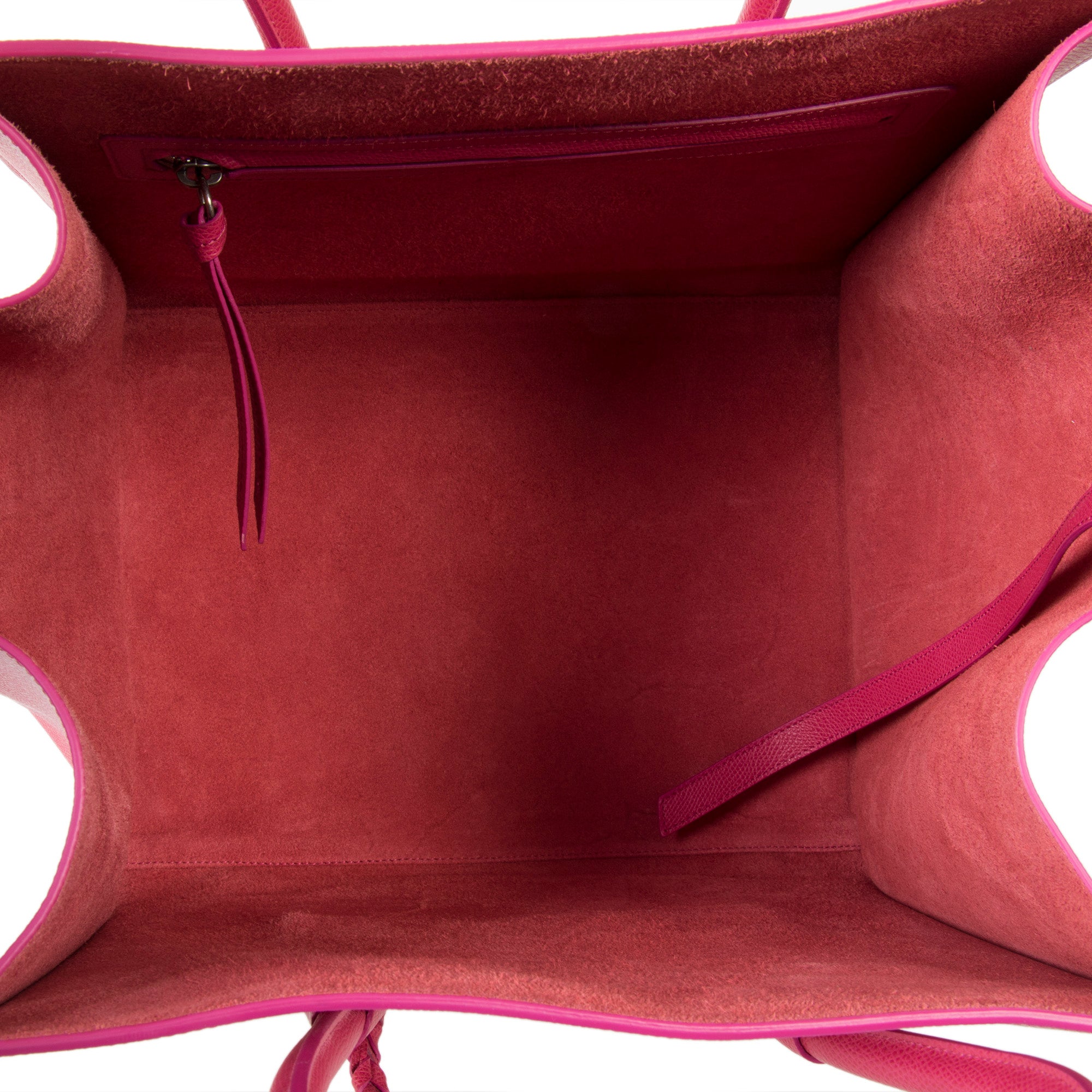 Celine Medium Luggage Phantom Bag In Fuchsia Baby Grained Calfskin Leather