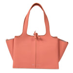 Céline Tri-Fold Shoulder Bag | Peach Grained Calfskin Leather