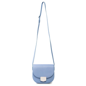 Celine Small Trotteur Pool Blue Grained Calfskin Leather Crossbody Bag