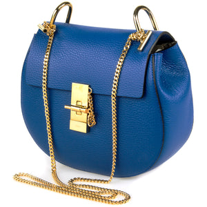 Chloe Drew Bag | Blue with Gold Hardware | Medium
