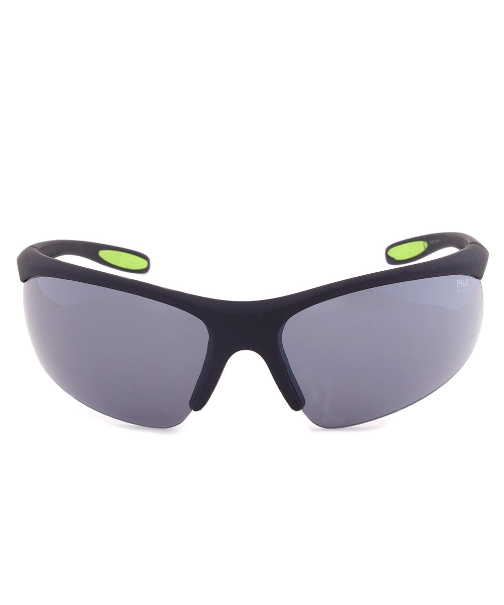 Fila Sport F1060 002 Wrap Sunglasses | Rubberized Black Frame | grey Lens