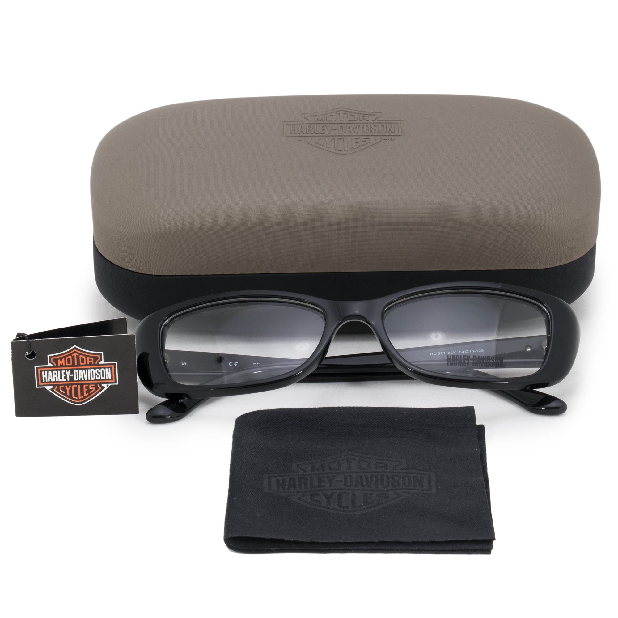 Harley Davidson Cat Eye Eyeglasses Frames HD0521 BLK 53