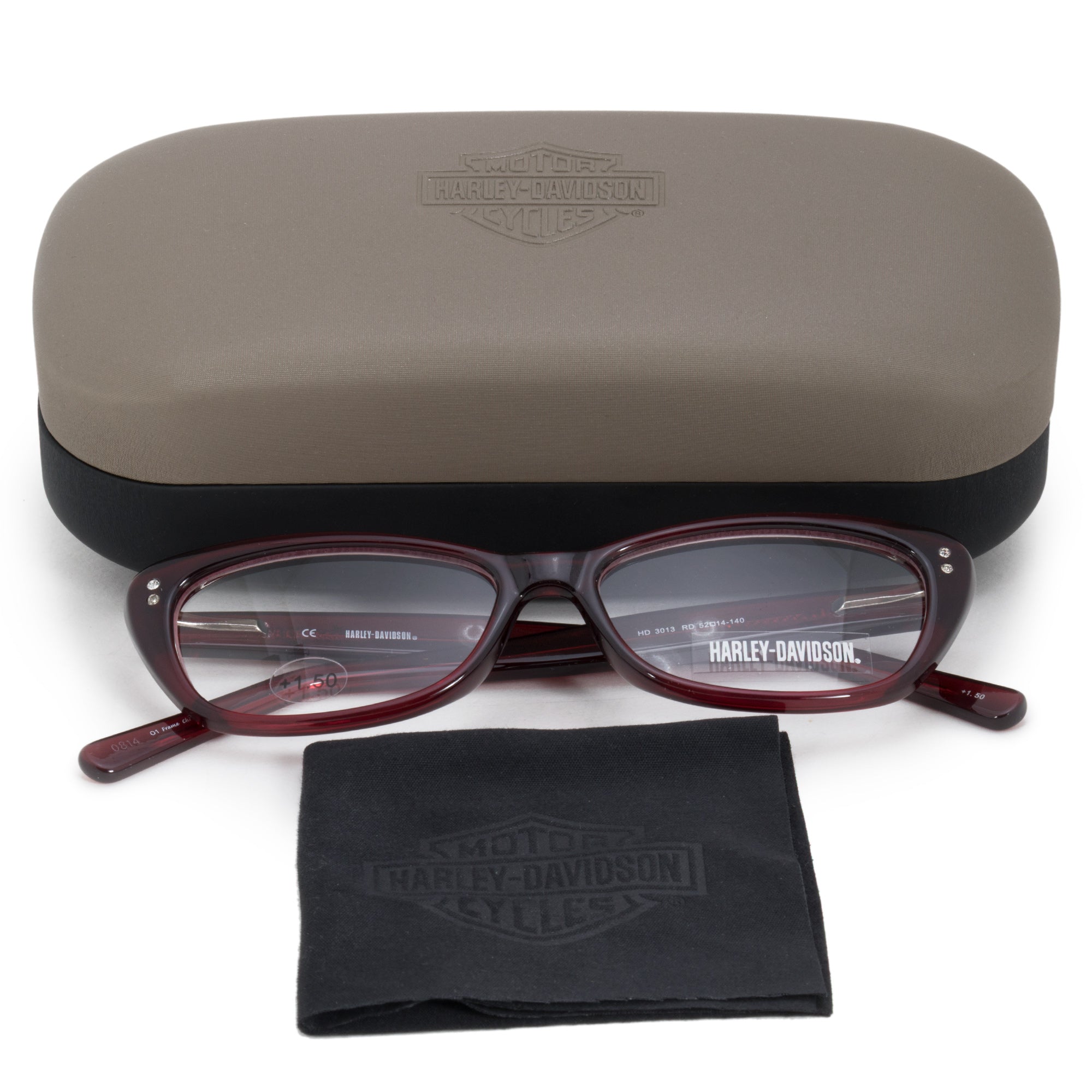 Harley Davidson Oval Reading Eyeglasses HD3013 RD 52 +1.50