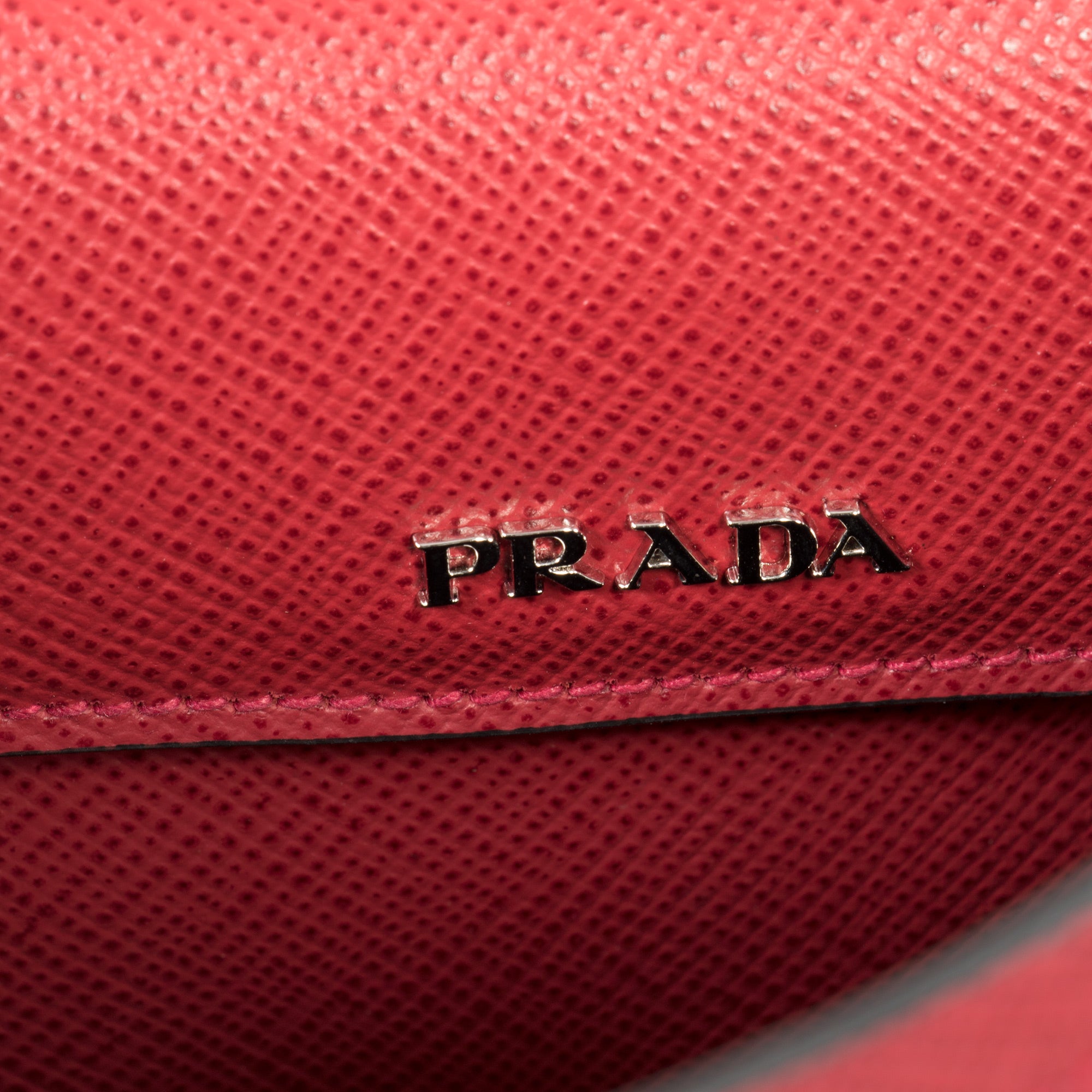 Prada Saffiano Cuir Double Bag, Red (Fuoco), Brand New at 1stDibs
