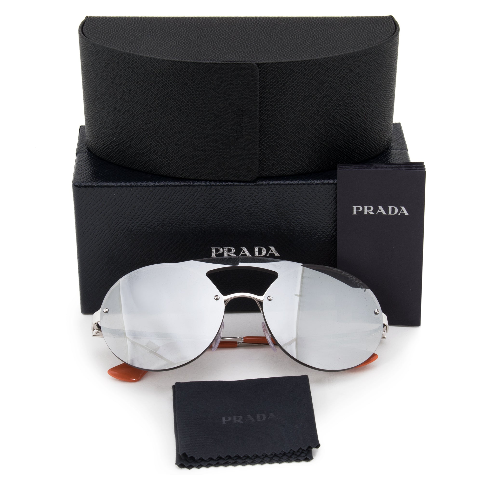 Prada Single Lens Round Sunglasses PR65TS 1BC2B0 36