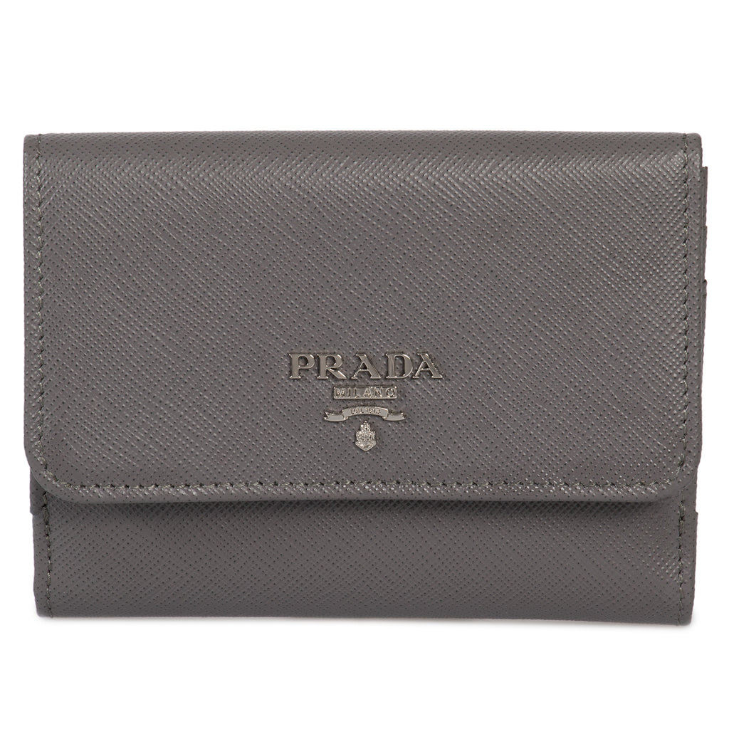 Prada Marble Saffiano Leather Flap Wallet 1MH523 QWA F0K44