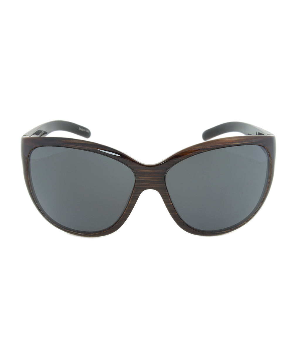 Porsche Design P8524 C Sunglasses | Striped Brown Frame | grey Lens