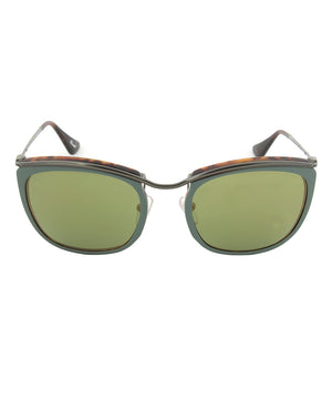 Persol PO3081S 1007/08 Sunglasses | Green and Matte Havana Frame | Green Mirror Gold Lens