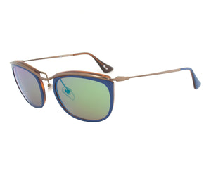 Persol PO3081S 1009/07 Sunglasses | Blue and Matte Havana Frame | Brown Mirror Gold Lens