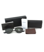 Persol PO3082S 1004/31 Sunglasses | Black and Matte Crystal Frame | Grey Lens
