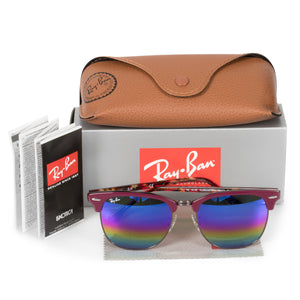 Ray-Ban Clubmaster Mineral Flash Lens Sunglasses RB3016-F 1222C2 55