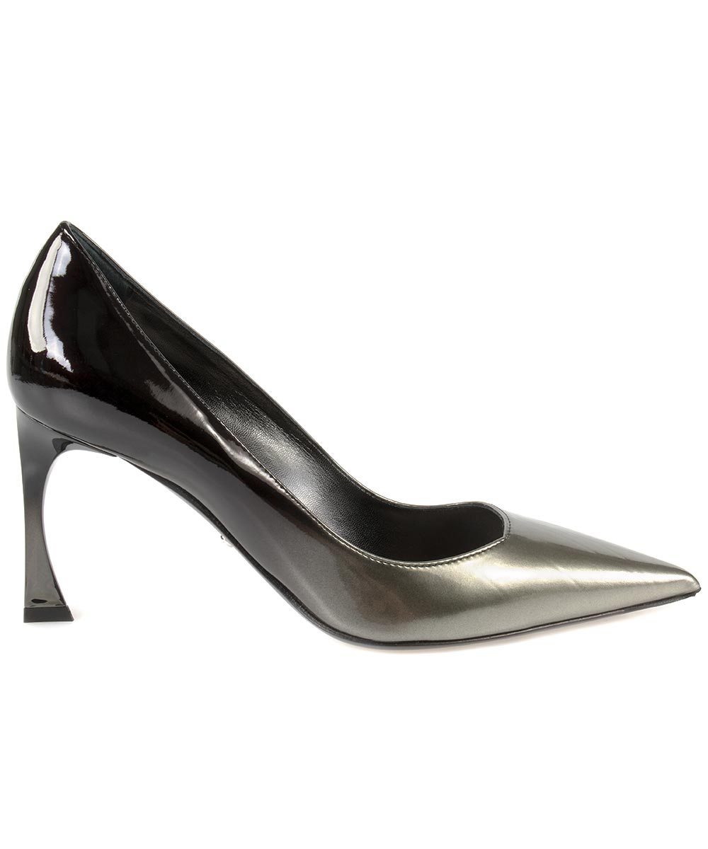 Dior Graded Patent Calfskin Pump | 8cm Heel | Grey and Black