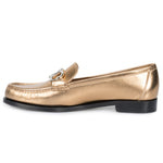 Salvatore Ferragamo Gancini Gold Loafers