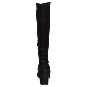 Valentino Knee-High Suede Boots in Black