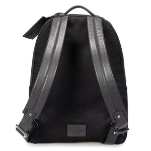 Valentino Black Fabric Backpack with Logo Applique