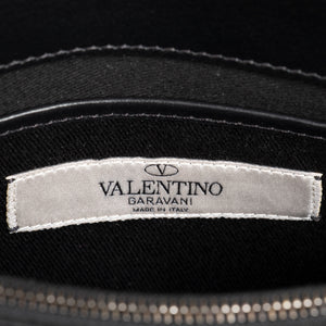 Valentino Black Leather Rock Stud Clutch