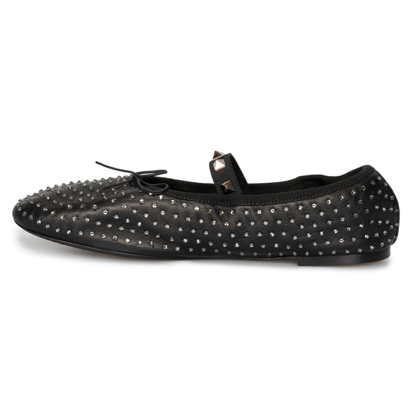 Rockstud Ballerina Shoes in Black – Foxy Luxury