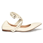 Valentino Love Latch Ballerina Flats in Off White