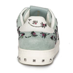 Valentino Flycrew Embroidered Sneaker in Blue
