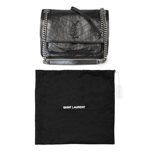 Saint Laurent Niki Medium in Crinkled Vintage Leather Shoulder Bag
