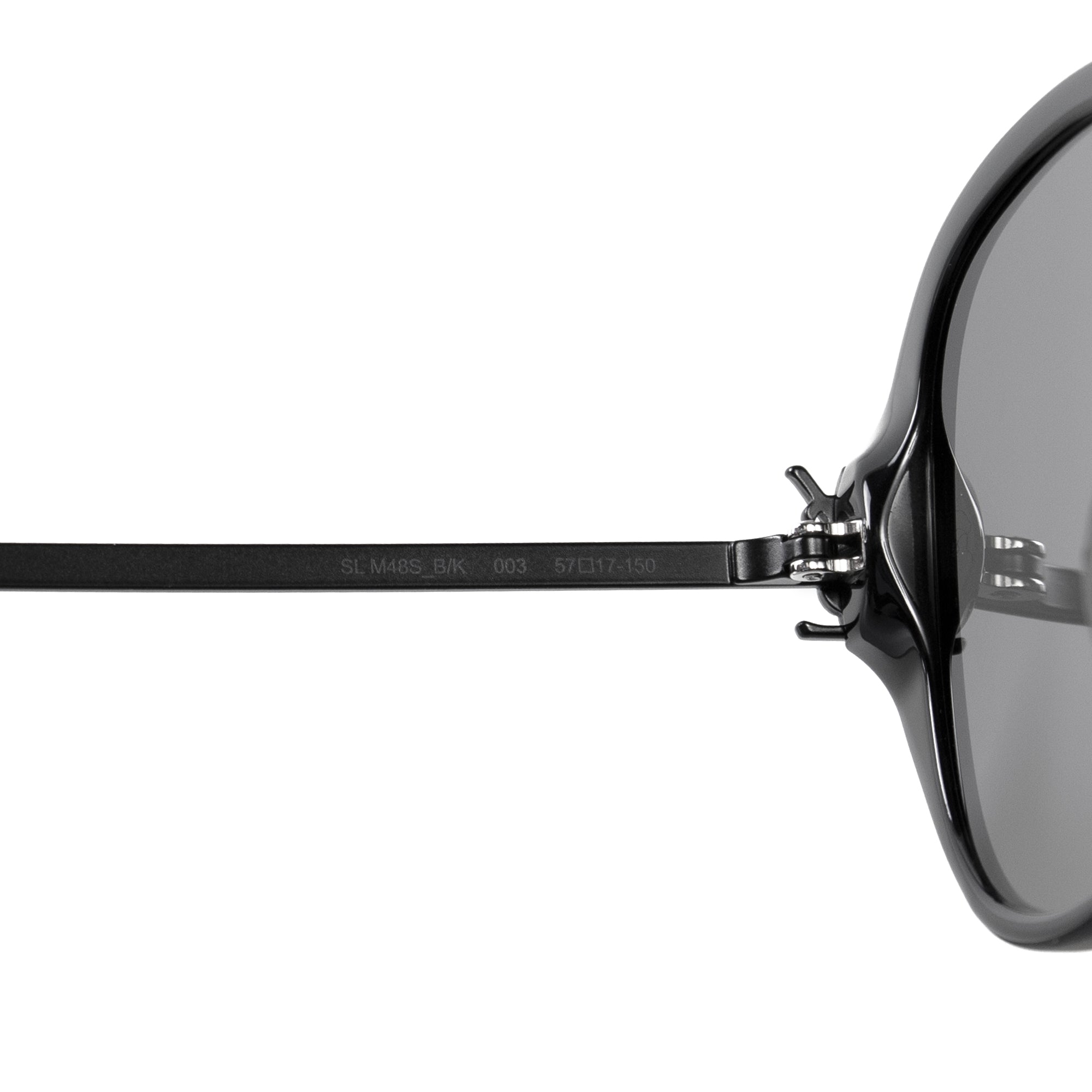 Saint Laurent Oval Sunglasses SLM48S BK 003 57
